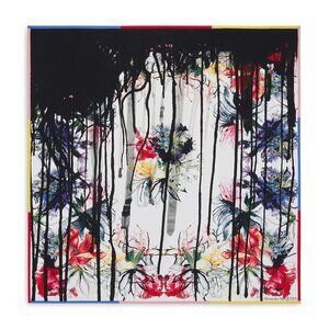 Alexander McQueen Exploded Flora Silk Scarf